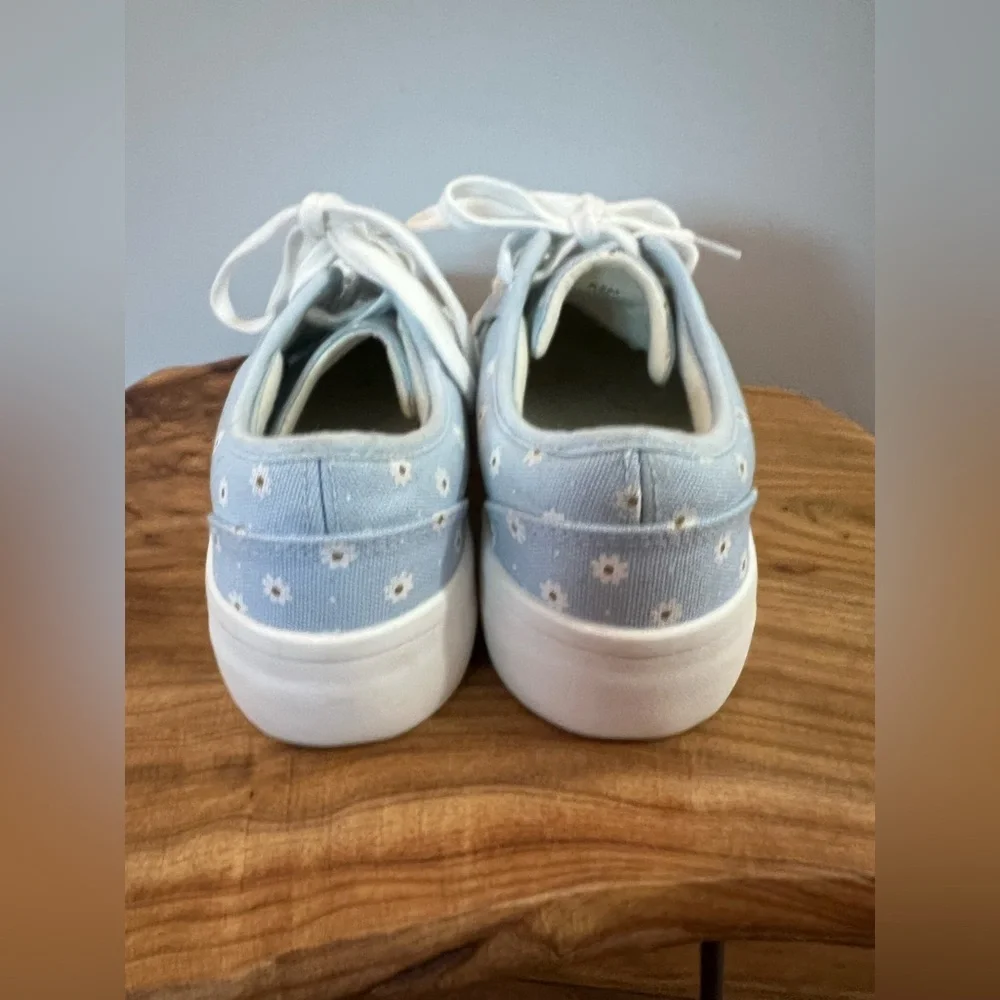 Sincerely Jules Blue and White Floral Sneakers
